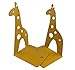 Cute Cartoon Giraffe Shape Nonskid Metal Bookends for Kids Gift Decoration(Yellow)