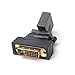 HDMI to DVI Connector ,HENGSHENG Rotate 90 180 360 degree Female to Male gold adapter HDMI to DVI to HDMI Connector Gold Converter Adapter for multimedia