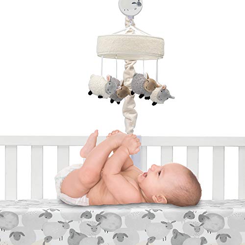 Lambs & Ivy Sleepy Sheep Musical Baby Crib Mobile Cream/Gray Pricepulse