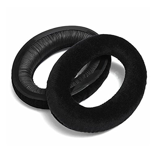 Pixnor A Set of Replacement Soft Comfortable Earpads Ear Pads Cushions Headband Pad Cushion Cover for Sennheiser HD515 HD518 HD555 HD558 HD595 PC360 Headphones (Black)