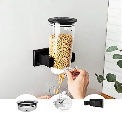 Dry Food Dispenser Container Wall Mount Cereal Dispenser Candy Wall Mount Dispenser for Oatmeal