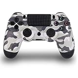 Wireless Controller for PS4 - Remote Joystick for Sony Playstation 4 with Charging Cable and Double Shock (Gray Camouflage,2019 New)