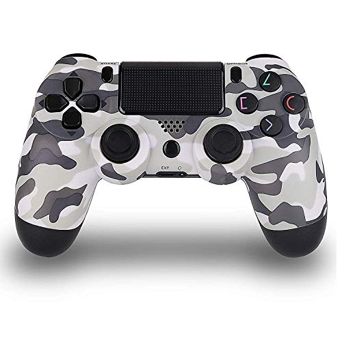 Wireless Controller for PS4 - Remote Joystick for Sony Playstation 4 with Charging Cable and Double Shock (Gray Camouflage,2019 New)