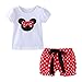 Mud Kingdom Little Girls Holiday Outfits Cute Clothes Short Sets 3T Red