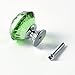 IQUALITE 12pcs Diamond Shape Crystal Glass 30mm Cabinet Door Knob Green