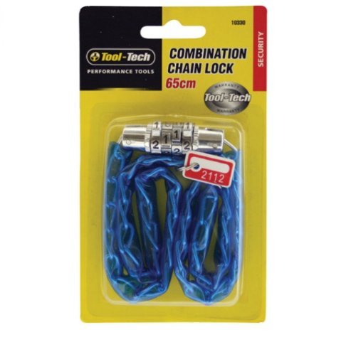 1 x Tool-Tech 65cm Combination Bike Chain Lock
