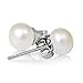 925 Sterling Silver Freshwater Cultured Button Pearl Stud Earrings
