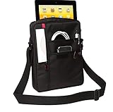 V7 Over Shoulder Shock and Water Resistant 10.1-Inch Tablet Messenger Bag for Apple iPad Air 2, Google Nexus 9, Amazon Fire, Lenovo IdeaTab / Yoga, Samsung Galaxy Tab 4 / Note, mobile devices - (TD21BLK-1N) - BLACK