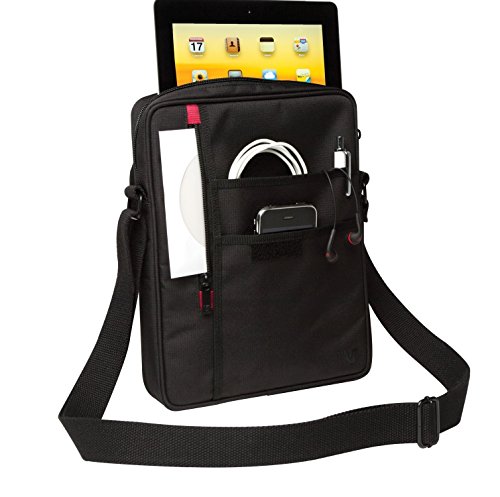 V7 TD21BLK-1N Premium Messenger Bag for 10.1-Inch Tablet, iPad Air & iPad