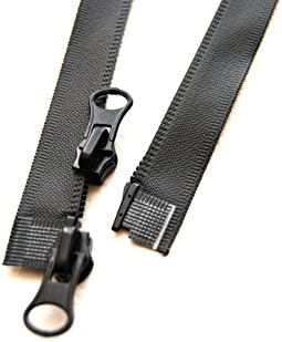 2 Way Outdoor Zip Waterproof 50 55 60 65 70 75 80 cm Matt black TPU Coated, matt black, 65 cm