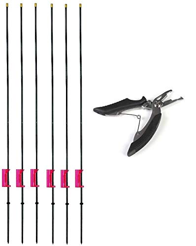 Monkey Climber Bite Alarm Set 61 cm Red Suitable for Glow Sticks + Free Fishing Scissors Set of 6