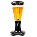 Goplus Beverage Dispenser 3L Plastic w/ LED Shinning Lights Tabletop Black Draft Beer Tower for Bar
