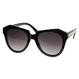 zeroUV - Modern Thick Cat Eye / Horn Rimmed Cross Sunglasses Edgy Retro Style Eyewear
