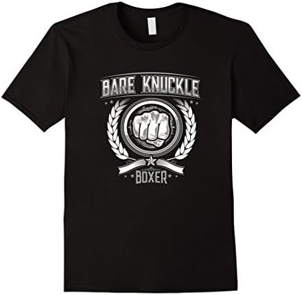 Mens Bare Knuckle Boxer T-shirt for Pugilists Small Black
