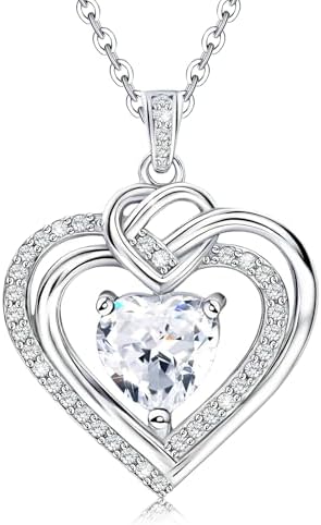 Amazon.com: APOTIE Sterling Silver Open Heart Necklace - CZ