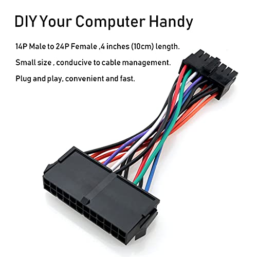 ZZHXSM 24 Pin to 14 Pin Power Supply Cable PSU ATX Main Power Adapter
