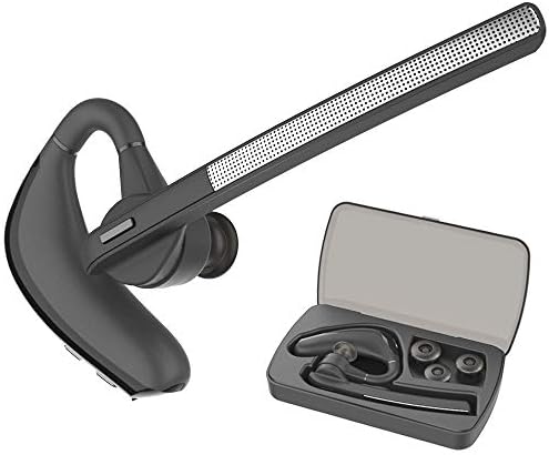 AKIZAN Bluetooth Headset Bluetooth Earpiece for Cellphones – Single Ear for Driving Office Trucker Driver Compatible w/iPhone Smart Cell Phones