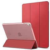 MoKo Case for iPad Pro 9.7 - Slim Lightweight Smart Shell Stand Cover with Translucent Frosted Back Protector for Apple iPad Pro 9.7 Inch 2016 Release Tablet, RED (with Auto Wake / Sleep)