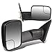 Pair Black Power Heated Glass Flip Up Rear View Side Towing Mirrors Compatible with Dodge Ram 1500 2500 3500 02-08