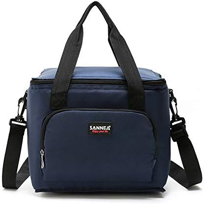 BeautyLifee Insulated Cooler Bag Cool/Warm Keep Large Lunch Bag Travel Cooler Tote 10L Insulated Lunch Box Bag for Men Women Picnic, Camping, Beach, Work Soft Leak Proof Liner Lunch Bags (Blue)