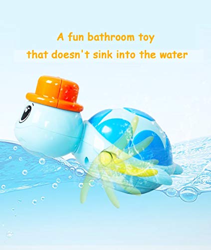 SIROD Baby Bath Toy Turtle,Floating Wind up Swimming Turtles with Hats Bathtub Cute Toys Playset for Boys Girls 3Pcs