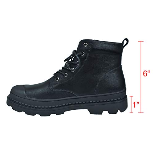 CHCYCLE Motorcycle Boots Waterproof & Windproof Leather Riding Boots for Men Black (US 11)