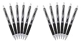 Uni-Ball Signo 207 Retractable Gel Ink Rollerball Pens, Bold Point 1.0mm, Pack of 12 (Black)