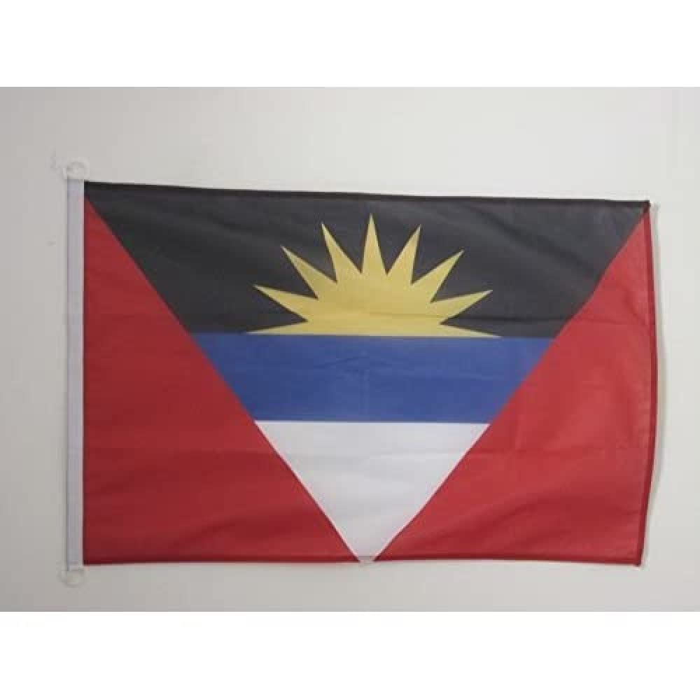 AZ FLAG - Antigua and Barbuda Flag - 2x3 Ft - For Outdoor - Antiguan Barbudan Banner Knitted Polyester with Two Plastic Rings - Fade Resistant - Vivid Colors - 2' x 3' Feet - 90x60 Cm