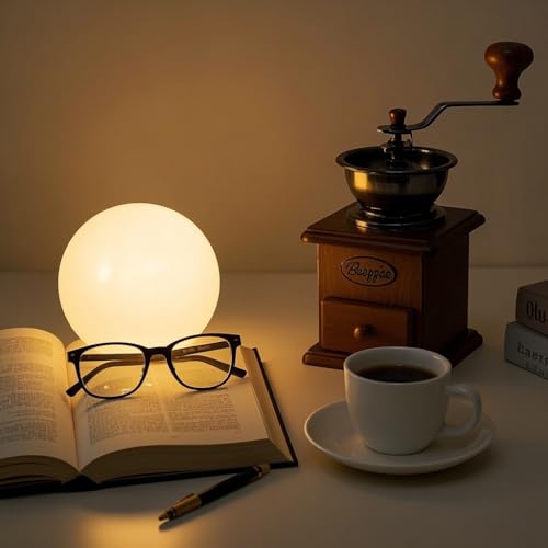 LED Ball Light, 6-inch Glowing Orb Light, Rechargeable Globe Lamp, Dimmable Mood Lights W/Remote, Waterproof Ambient Lighting Lamp for Desk Bedroom Bathroom Patio