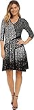NIC+ZOE Women's Three Quarter Sleeve Twirl Dress