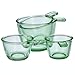 Nostalgia Style Dry Measuring Cups by Home Marketplace, Classic Green Glass, 4 Piece Set