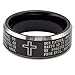 King Will CLASSIC 8mm Black Tungsten Carbide The Lord's Prayer Polished Finish Wedding Band Ring