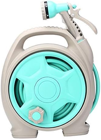 Mini Portable Garden Pipe Hose Reel Cart With Water Spray Gun Set