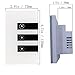 Faryuan Smart Wi-Fi Touch Panel Wall Switch Remote Control Timing Function with Smartphone Compatible with Alexa (three way switch)