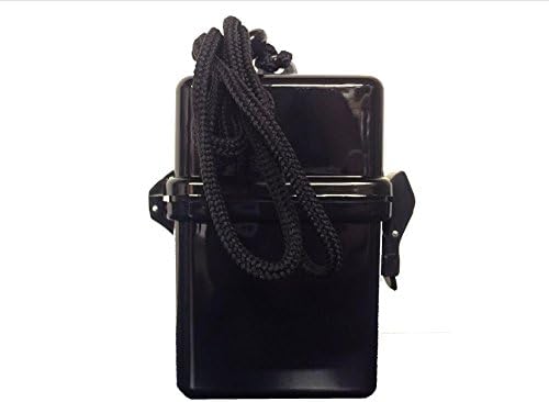 VAS WATERPROOF DUST RESISTANT SPORTS DRY BOX CASE | ID HOLDER | CREDIT CARDS | LANYARD | MONEY | BADGE | CRUISE | TRAVEL | BEACH | POOL | BOATING (BLACK, TWO PACK)