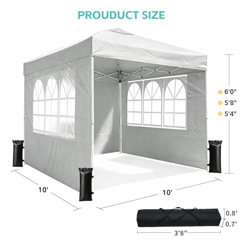 Pone·vora 10x10 Pop Up Canopy Tent Review: One-Push Setup with Vented Roof image 16