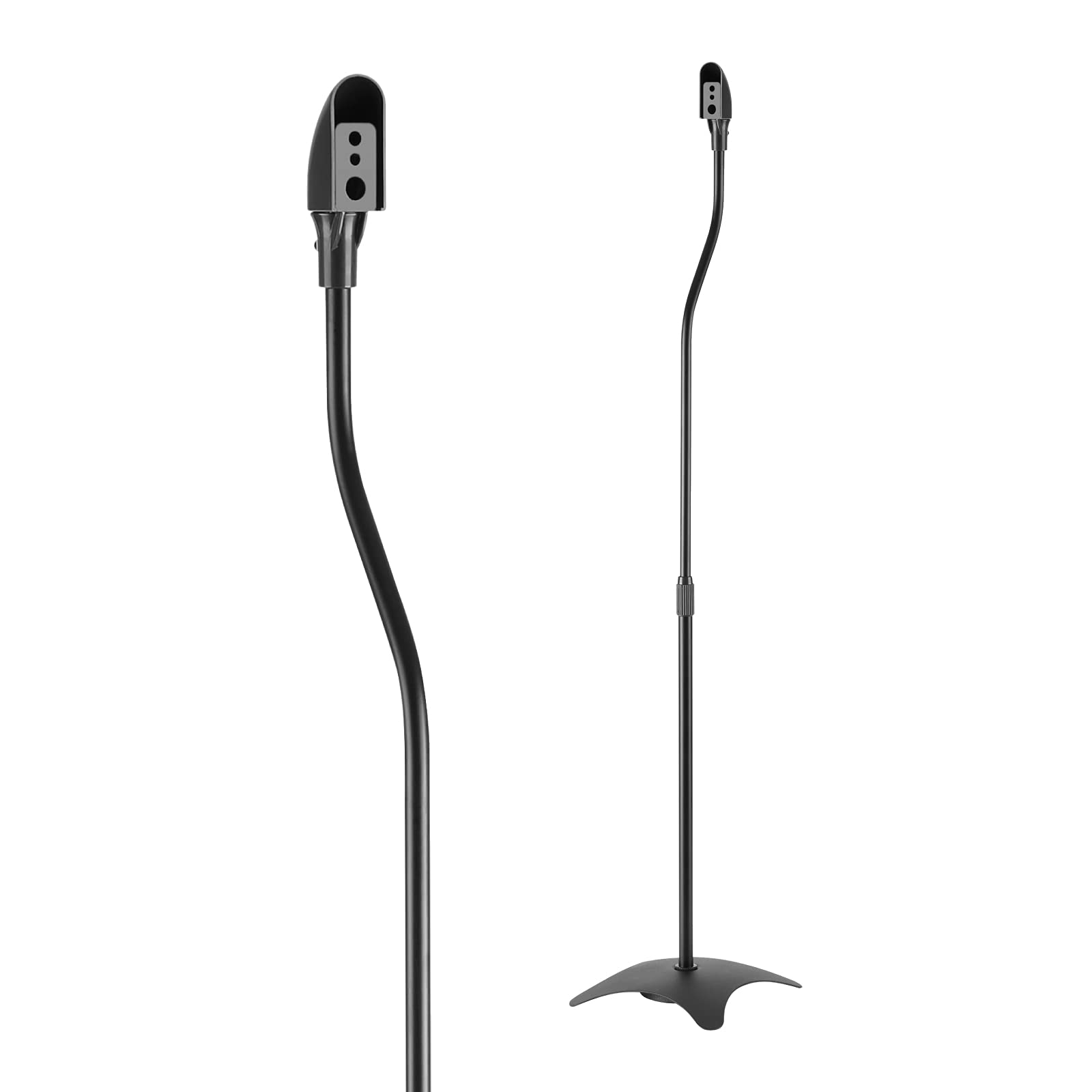 Speaker Stands, Speaker Stand Floor Pair, Universal Surround Sound Speaker Stands, Adjustable, Built in Cable Management, Suitable for Panasonic, Polk, Bose, JBL, Sony and Many Others, Black