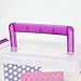 IRIS USA 2.3 Quart Modular Latching Box-Purple Handle, Clear, 1 Pack