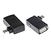 Dolity 2Pcs 90 Degree Right&Left Angle Micro USB2.0 OTG Host Adapter with USB Power for Android Smartphone