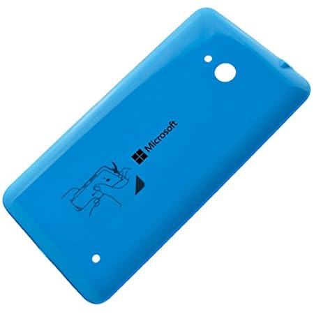 Microsoft Lumia 640 LTE Dual Sim Original Akkudeckel Cyan Blau Akkufachdeckel Blue Backcover Rückschale Akku Batterie Battery
