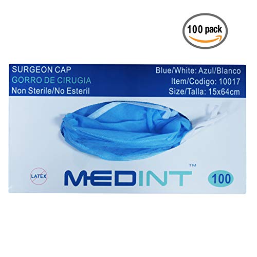 Medint Disposable Cap with Ties 10017 (100) - Thumbnail 3