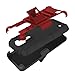 K8 Case, Escape 3 Case, Phoenix 2 Case, Zenic(TM) Hybrid Dual Layer Armor Defender Full-body Protective Case Cover with Kickstand & Belt Clip Holster Combo for LG K8/Escape 3/Phoenix 2 (Red/Black)
