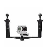 Vicdozia Universal Aluminum Metal Handheld Stabilizer Hand Grip Underwater Mounting Tray for GoPro Hero 6, Hero 5, Session 4S 4 3+ 3 Under Water Photography Dome Port Lens Accessory