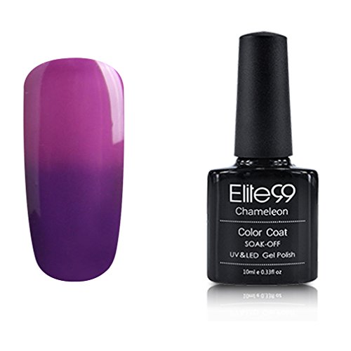 Elite99 Chameleon Temperature Color Changing Gel Nail Polish Soak Off UV LED Nail Art Lacquers 10ml Purple - Pink Elite99 Chameleon Temperature Color Changing Gel Nail Polish Soak Off UV LED Nail Art Lacquers 10ml Purple - Pink