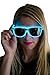 Neon Nightlife Aqua Frame/Slightly Tinted Lens Light Up Glasses