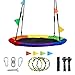 MESIXI Flying Round Tree Swing (40 inches), Outdoor Parent-Child Camping Toys, 900D Oxford Cloth Material Contains Abundant Accessories, Waterproof and Safe.