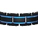 COOLMAN Men Bracelets Blue&Black Adjustable Bracelet for Men 8.5-9 inch (Gift Box)