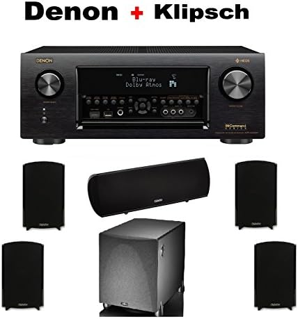 Denon AVR-X4400H 9.2 Channel AV Receiver with Wi-Fi, Dolby Atmos, DTS:X and HEOS + 2 Pairs of Definitive Technology ProMonitor 800 Bookshelf Speaker + ProCenter 1000 + ProSub 800 Bundle