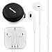 Apple OEM iPhone 6/6 Plus/5C/5S/5 Earphones with Overtime Headphone Case - Non-Retail Packaging - White
