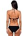 Ekouaer Bikini Women Halter Solid Color Bikinis Triangle Swimsuits
